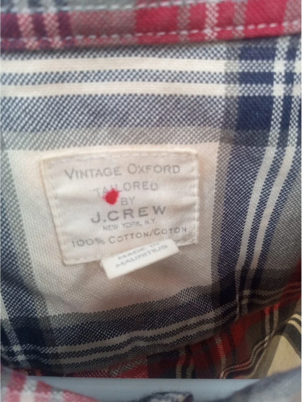 J. Crew Shirt Mens XL Multicolor Plaid Tartan Vintage Oxford Button Up Casual